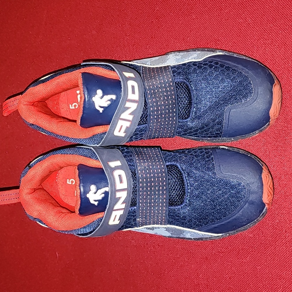 AND1 Kids' Blue and Red Sneakers